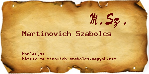 Martinovich Szabolcs névjegykártya